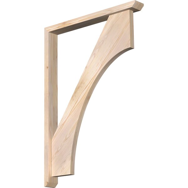 Ekena Millwork Westlake Slat Smooth Bracket w/ Offset Brace, Douglas Fir, 3 1/2"W x 30"D x 42"H BKT0402X30X42WTL06SDF - main
